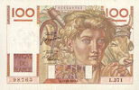 NOTES OF THE BANQUE DE FRANCE 100 francs Banque de France. Billet. jeune paysan, -