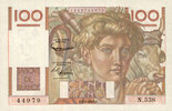 NOTES OF THE BANQUE DE FRANCE 100 francs Banque de France. Billet. jeune paysan, -