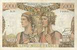NOTES OF THE BANQUE DE FRANCE 5000 francs Banque de France. Billet. Terre et Mer, -