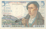 NOTES OF THE BANQUE DE FRANCE 5 francs Banque de France. Billet. berger, -