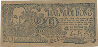 OTHER FOREIGN NOTES Vietnam. Viêt-Nam Dàn Chu Cong Hoa. 20 dong -