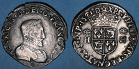 FRENCH ROYAL COINS Teston Charles IX (1560-1574). Monnayage au nom de Henri II. du Dauphiné Grenoble (Z pointé) -