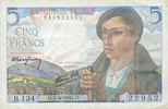 NOTES OF THE BANQUE DE FRANCE 5 francs Banque de France. Billet. berger, -