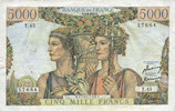 NOTES OF THE BANQUE DE FRANCE 5000 francs Banque de France. Billet. Terre et Mer, -
