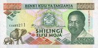 OTHER FOREIGN NOTES 1 000 shilingi Tanzanie. -