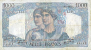 NOTES OF THE BANQUE DE FRANCE 1000 francs Banque de France. Billet. Minerve et Hercule, -