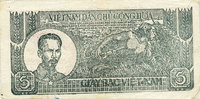OTHER FOREIGN NOTES Vietnam. 5 dong , gris-vert. R/: brun-violet -