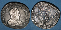 FRENCH ROYAL COINS Teston Charles IX (1560-1574). Monnayage au nom de Henri II. du Dauphiné Grenoble (Z pointé) -