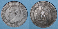 FRENCH MODERN COINS 2 centimes 2e empire (1852-1870). tête nue Strasbourg -