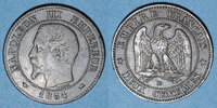 FRENCH MODERN COINS 2 centimes 2e empire (1852-1870). tête nue, Lyon. Petit D -