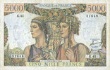 NOTES OF THE BANQUE DE FRANCE 5000 francs Banque de France. Billet. Terre et Mer -