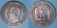FRENCH MODERN COINS 5 centimes 2e empire (1852-1870). tête nue -