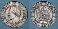 FRENCH MODERN COINS 2 centimes 2e empire (1852-1870). tête nue Marseille -