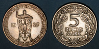GERMANY after 1870 5 reichsmark Allemagne. République de Weimar. Rheinlande -