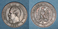 FRENCH MODERN COINS 2 centimes 2e empire (1852-1870). tête nue Strasbourg -