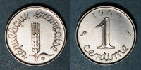 FRENCH MODERN COINS 1 centime 5e république (1959- /). épi 2e 9 queue longue -