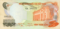 OTHER FOREIGN NOTES Vietnam du Sud. Banque Nationale du Vietnam. 500 dong -