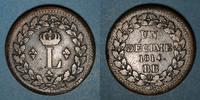 FRENCH MODERN COINS 1ère Restauration (1814-15). 1er Blocus Strasbourg 1814. Décime Points après DECIME et 1814 -