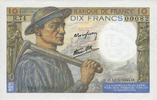 NOTES OF THE BANQUE DE FRANCE 10 francs Banque de France. Billet. mineur, -