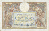 NOTES OF THE BANQUE DE FRANCE 100 francs Banque de France. Billet. Merson 23.12.1937, modifié -