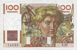 NOTES OF THE BANQUE DE FRANCE 100 francs Banque de France. Billet. jeune paysan, -