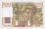 NOTES OF THE BANQUE DE FRANCE 100 francs Banque de France. Billet. jeune paysan, -