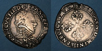 FRENCH ROYAL COINS 1/2 franc Monnayage de la Ligue au nom de Henri III (1589-1596). et point 5e. Toulouse -