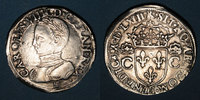 FRENCH ROYAL COINS Teston Charles IX (1560-1574). 1er type, Toulouse -