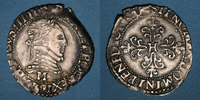 FRENCH ROYAL COINS 1/4 franc Monnayage de la Ligue au nom de Henri III (1589-1596). au col plat Toulouse -