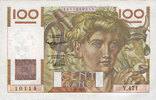 NOTES OF THE BANQUE DE FRANCE 100 francs Banque de France. Billet. jeune paysan, -