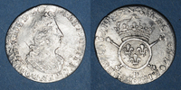 FRENCH ROYAL COINS Louis XIV . 1/12 écu aux insignes (17)02 P. Dijon. Réformation ! -