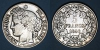 FRENCH MODERN COINS 5 francs 2e république (1848-1852). Cérès -