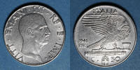 EUROPE 50 centesimi Italie. Victor-Emmanuel III (1900-1946). 1941R, XIX -