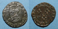 FRENCH ROYAL COINS Double tournois Charles X, roi de la Ligue (1589-1590). Dijon -