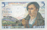NOTES OF THE BANQUE DE FRANCE 5 francs Banque de France. Billet. berger, -