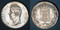 FRENCH MODERN COINS 5 francs Charles X (1824-1830). 2e type, Marseille -