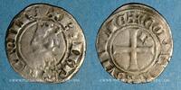 OTHER FEUDAL COINS Double denier Comté de Provence. Charles II d'Anjou . coronat -