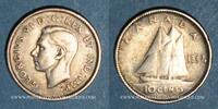 WORLD COINS (excl. EUROPE) 10 cents Canada. Georges VI (1936-1952). -