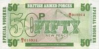 OTHER FOREIGN NOTES 50 pence Grande Bretagne. Armée britannique. -