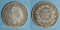 FRENCH MODERN COINS 20 centimes 2e empire (1852-1870). tête nue -