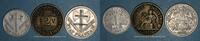 FRENCH MODERN COINS Etat Français . Lot de trois monnaies contremarqués -