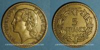 FRENCH MODERN COINS 5 francs 3e république (1870-1940). Lavrillier bronze d'aluminium -