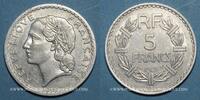 FRENCH MODERN COINS 5 francs 4e république (1947-1959). Lavrillier aluminium -