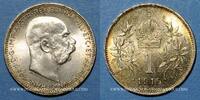 EUROPE Autriche. François Joseph I (1848-1916). 1 couronne -