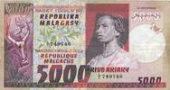 OTHER FOREIGN NOTES 5 000 francs Madagascar. / 1 000 ariary -