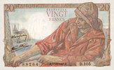 NOTES OF THE BANQUE DE FRANCE 20 francs Banque de France. Billet. pêcheur, -