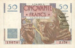 NOTES OF THE BANQUE DE FRANCE 50 francs Banque de France. Billet. Le Verrier, -