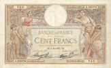 NOTES OF THE BANQUE DE FRANCE 100 francs Banque de France. Billet. Merson 2.12.1937, modifié -