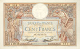 NOTES OF THE BANQUE DE FRANCE 100 francs Banque de France. Billet. Merson 2.12.1937, modifié -