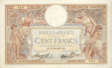 NOTES OF THE BANQUE DE FRANCE 100 francs Banque de France. Billet. Merson 21.10.1937, modifié -